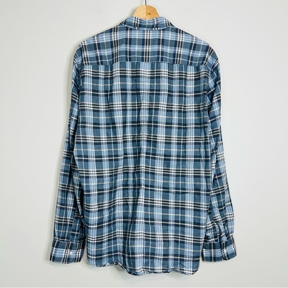 Frank & Eileen Blue Plaid Don button down Shirt size large - Picture 6 of 8